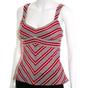 Nanette lepore silk spaghetti striped top shirt 4